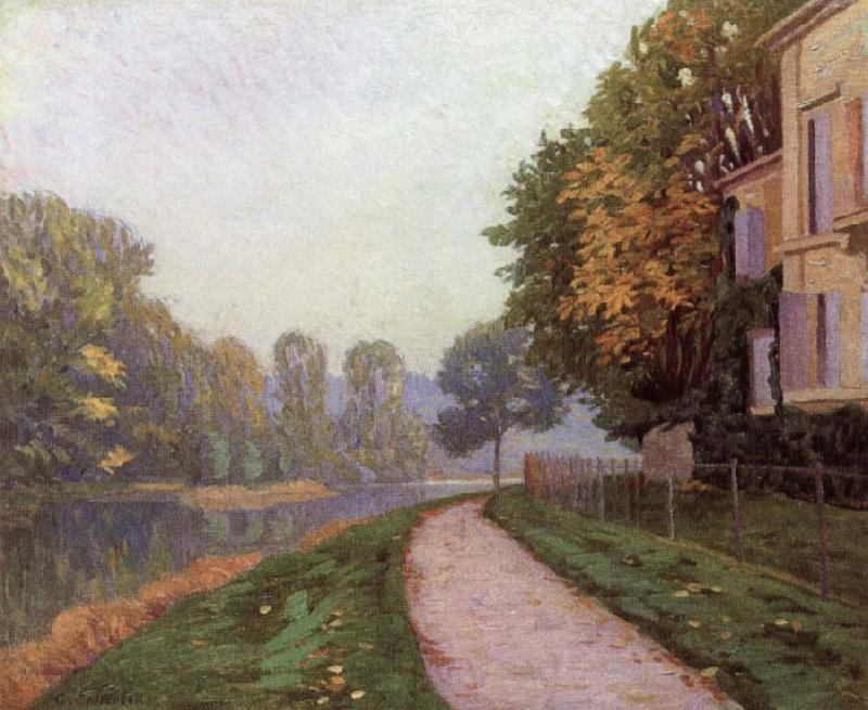 Gustave Caillebotte Riverbank in Morning Haze Spain oil painting art